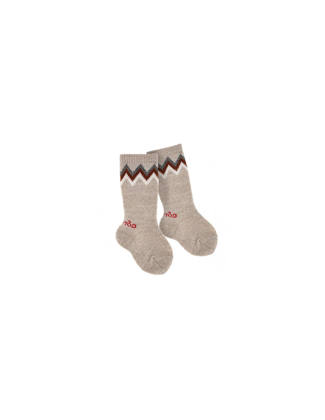 CALCETíN ALTO CENEFA ZIGZAG INVIERNO TURRóN DE CONDOR