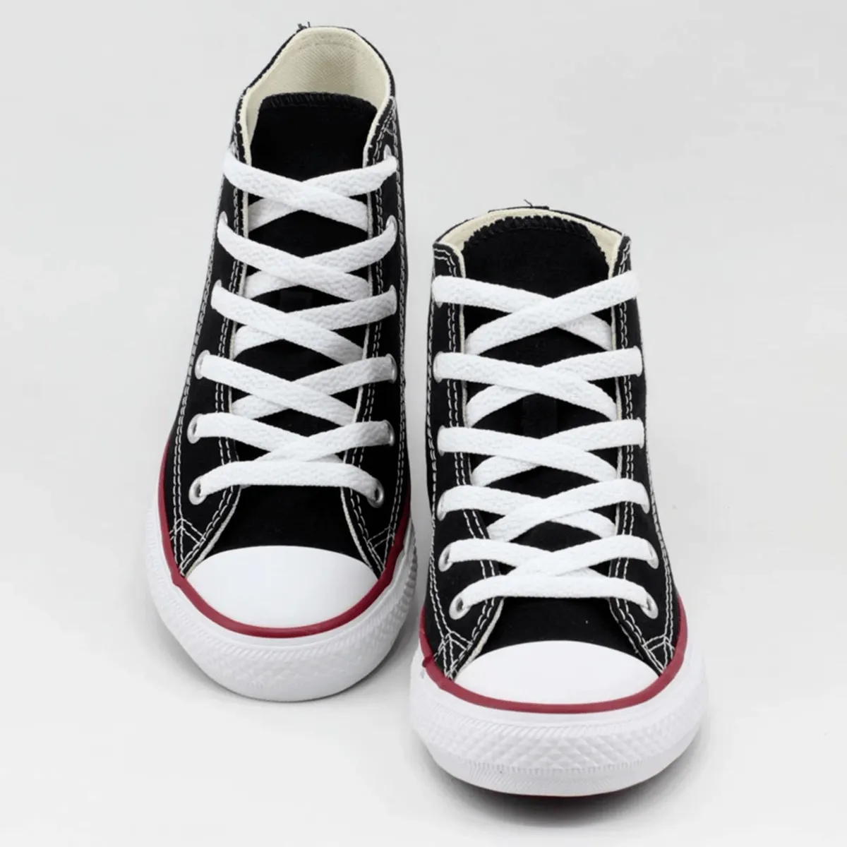 CALZADO CONVERSE INFANTIL HI NEGRO LINEA ROJA Cod:ck00040007