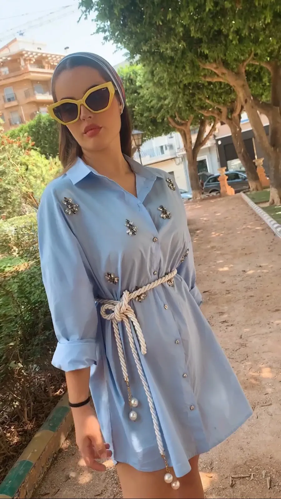 Camisa Azul Joya Luxury