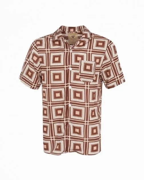 Camisa de manga corta OAS Brown Yard Marrón