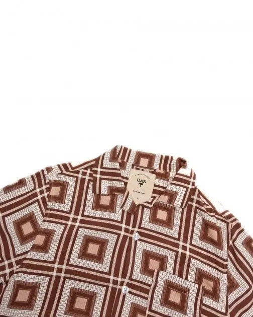 Camisa de manga corta OAS Brown Yard Marrón