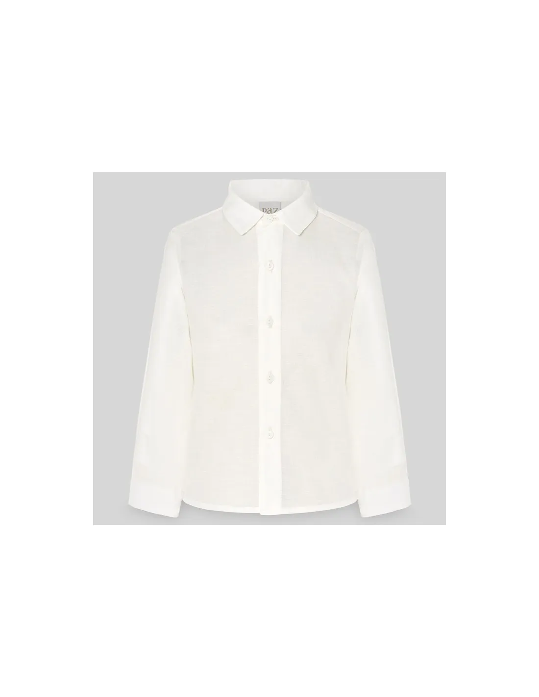CAMISA LINO INFANTIL CUELLO PALA CEREMONIA V24 PAZ RODRIGUEZ