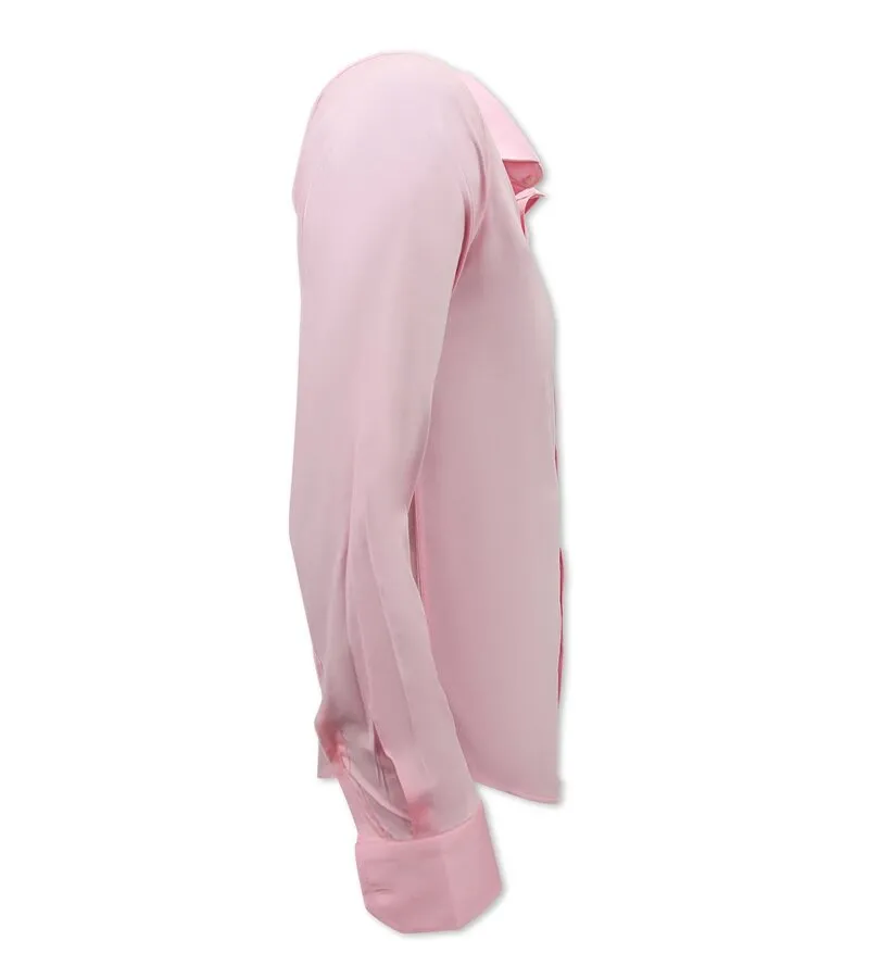 CAMISA NEAT SATIN PARA HOMBRE SLIM FIT  ROSA