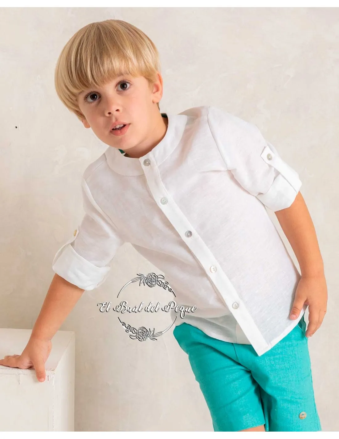 Camisa Niño Lino de Ceremonia Basmartí Moda Infantil