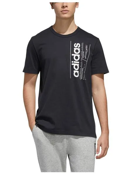 camiseta adidas negro hombre
