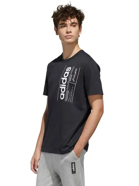 camiseta adidas negro hombre