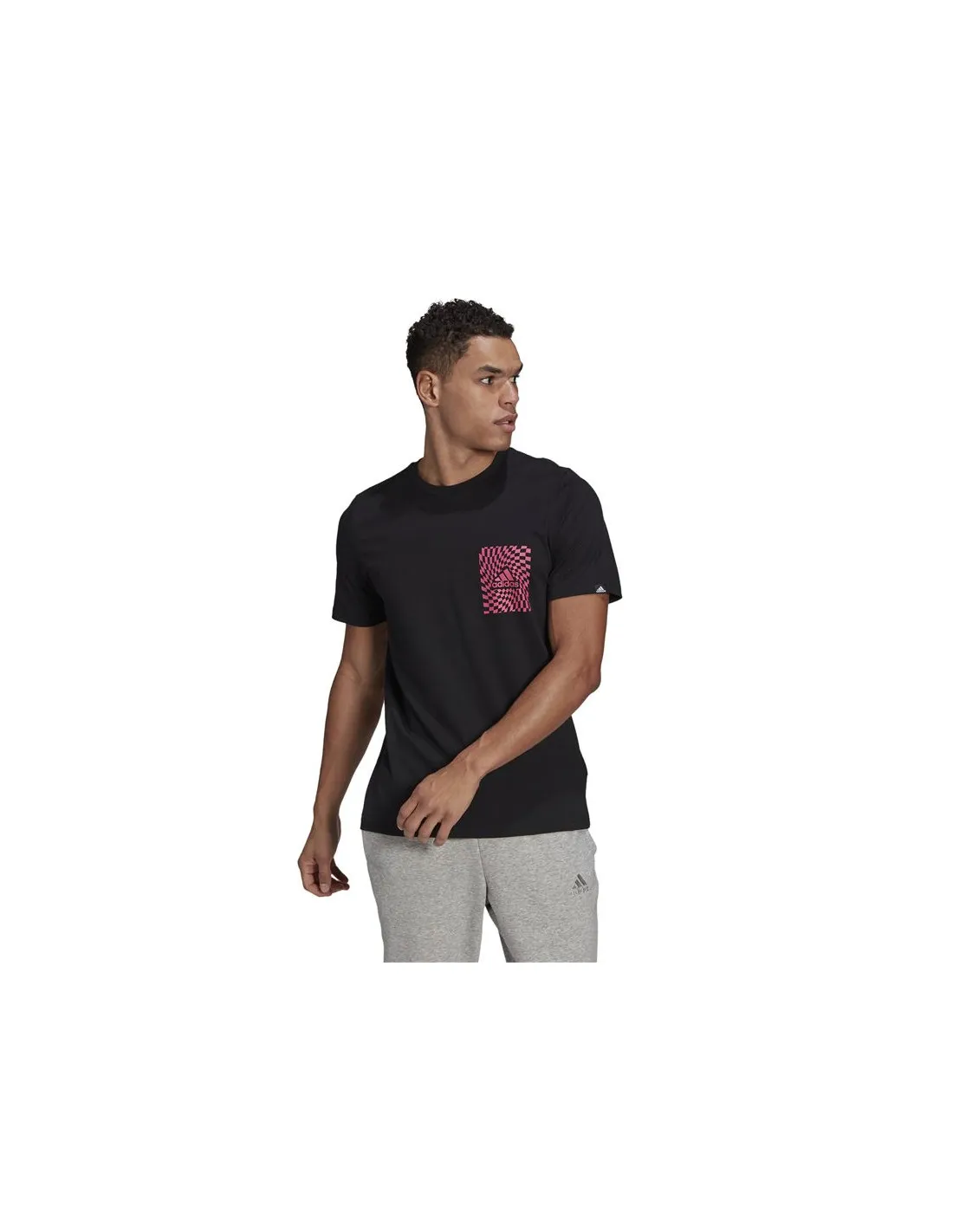 Camiseta adidas Race Flag Front & Back Graphic Negro