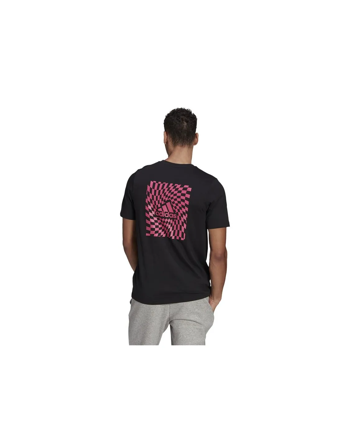 Camiseta adidas Race Flag Front & Back Graphic Negro