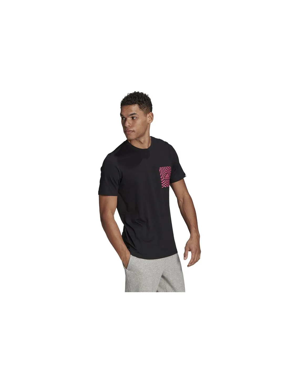 Camiseta adidas Race Flag Front & Back Graphic Negro
