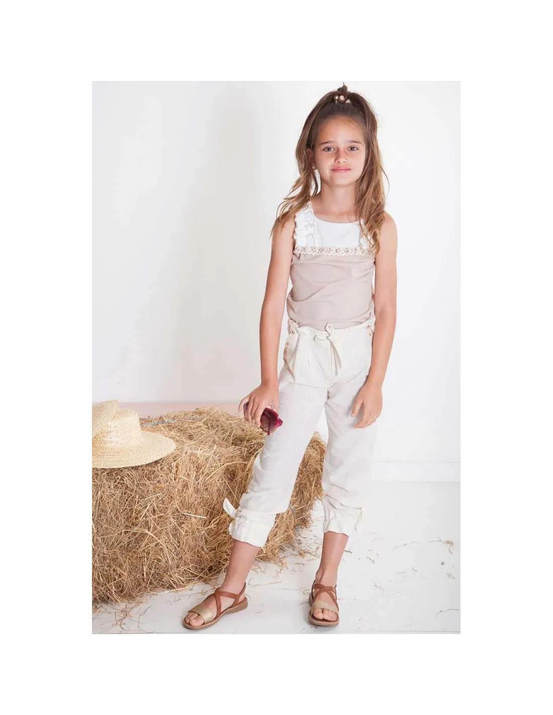 Camiseta Camel Niña Vintage Ceremonia Kauli Moda Infantil
