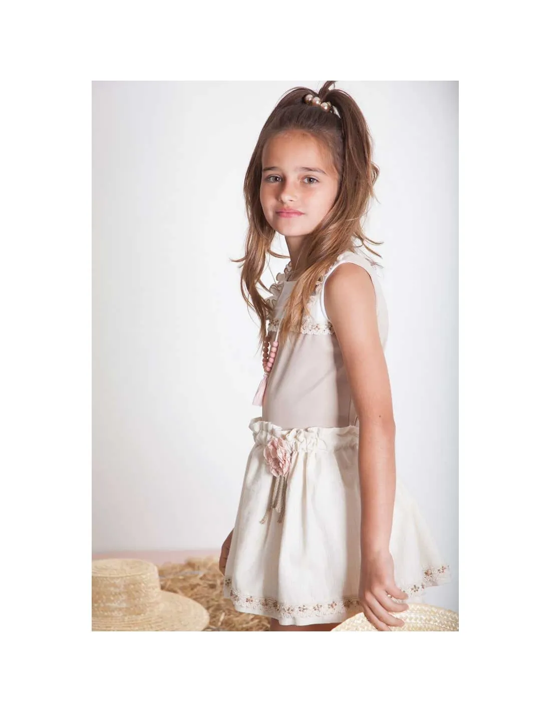 Camiseta Camel Niña Vintage Ceremonia Kauli Moda Infantil