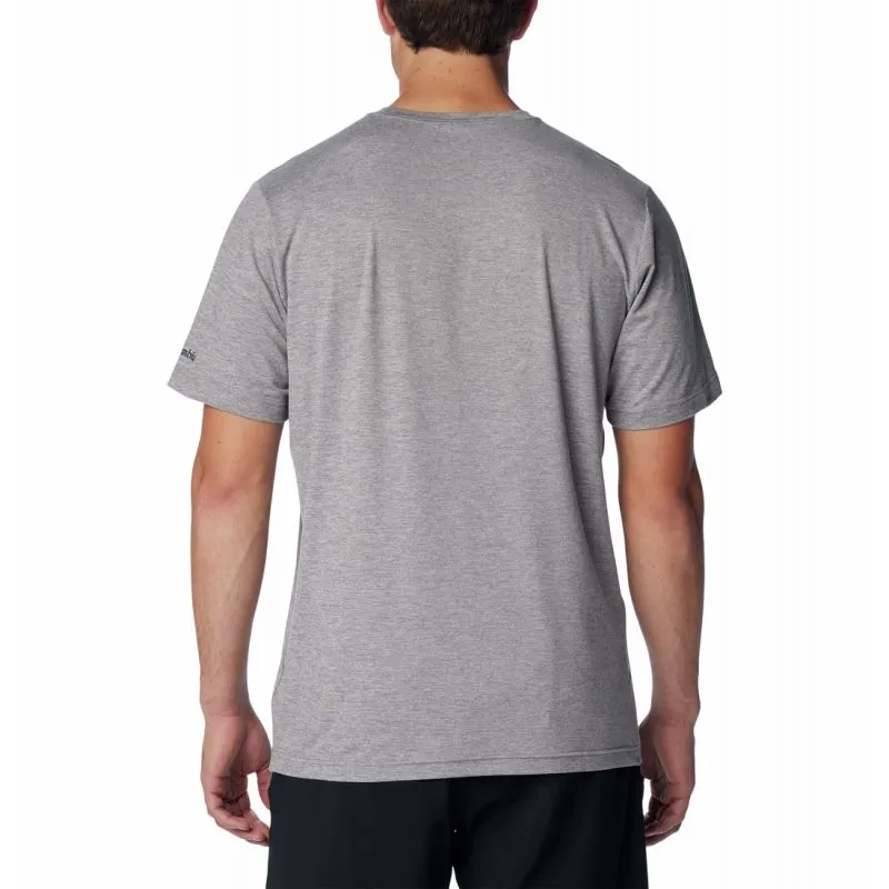 Camiseta Columbia Kwick Hike Graphic SS (Boulder Heather, Tested Tough PDX) Hombre