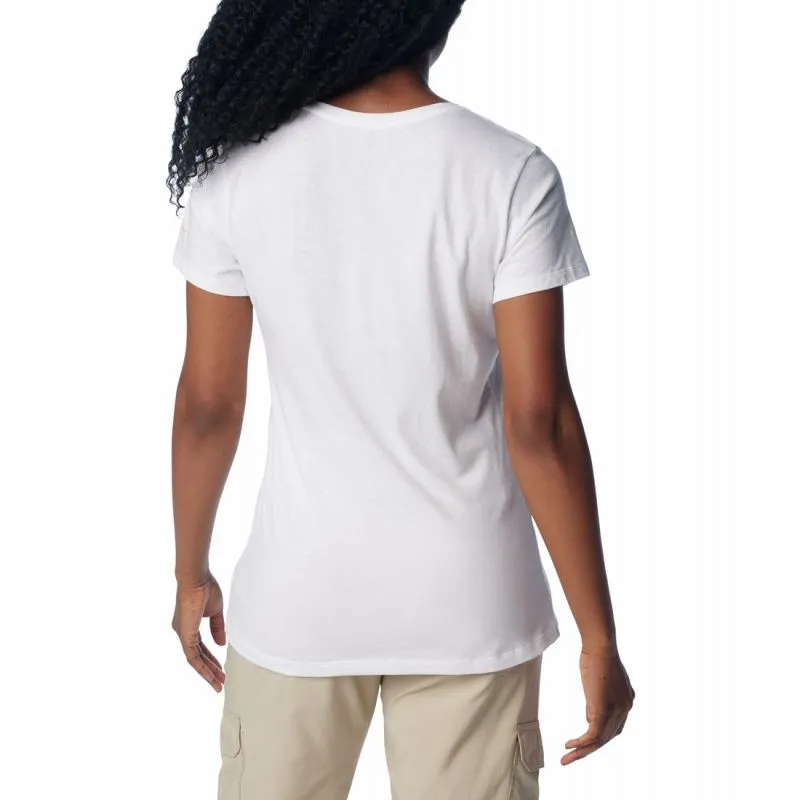 Camiseta Columbia Women's Daisy Days SS Graphic (Blanca, Happier Outdoors)