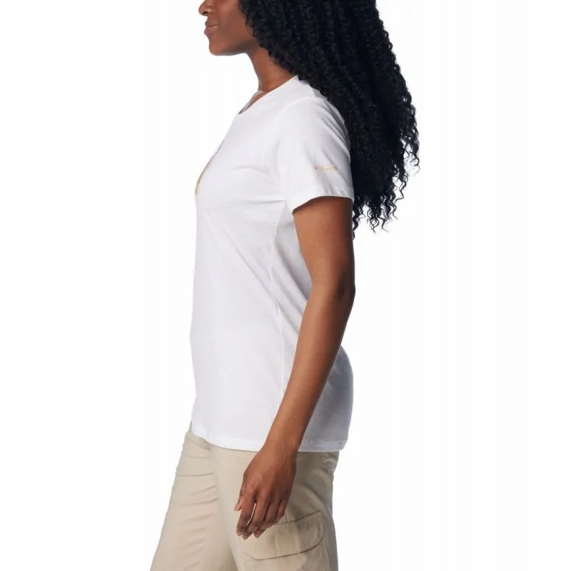 Camiseta Columbia Women's Daisy Days SS Graphic (Blanca, Happier Outdoors)