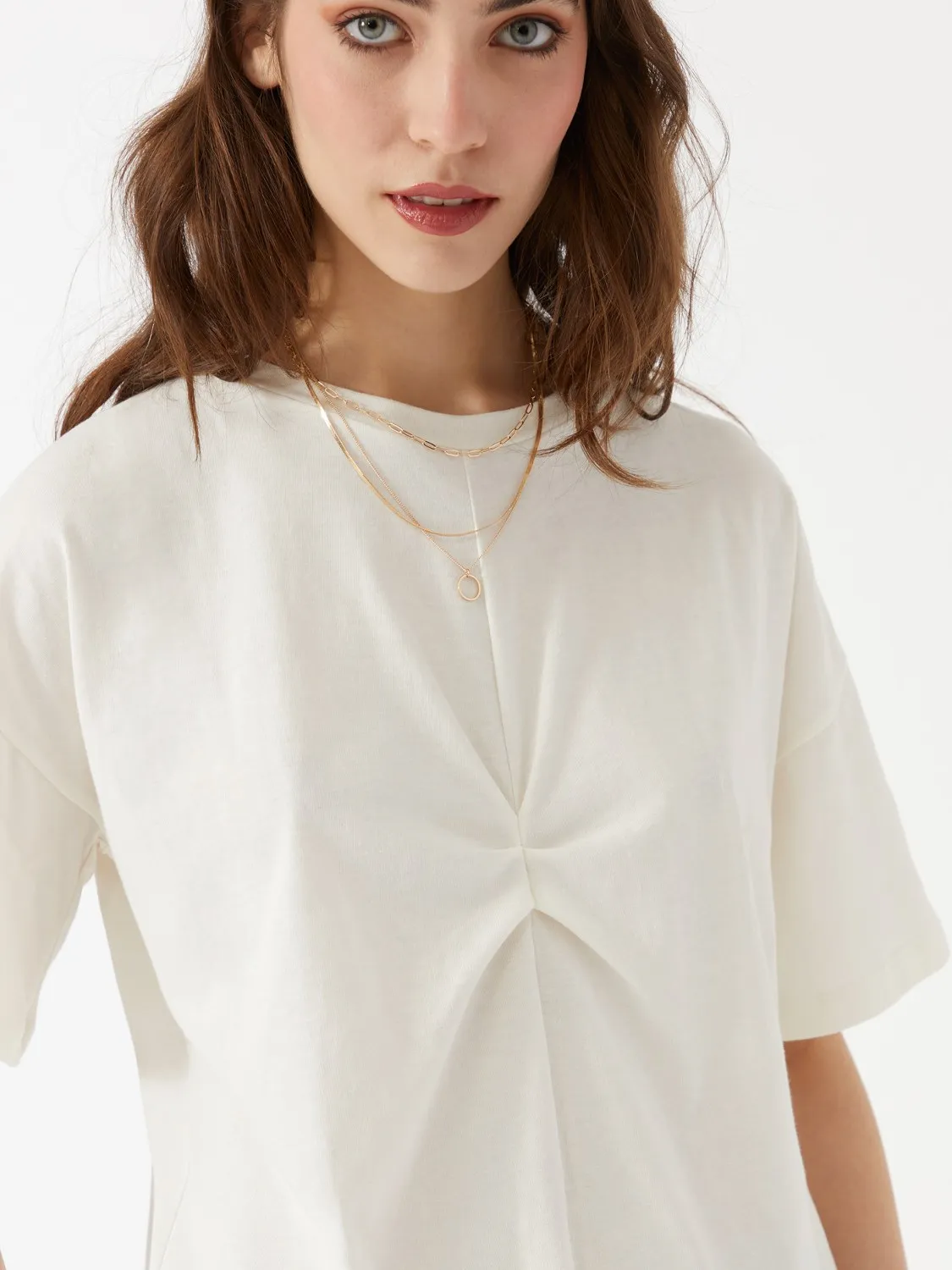 CAMISETA CON PLIEGUE MANILA GRACE