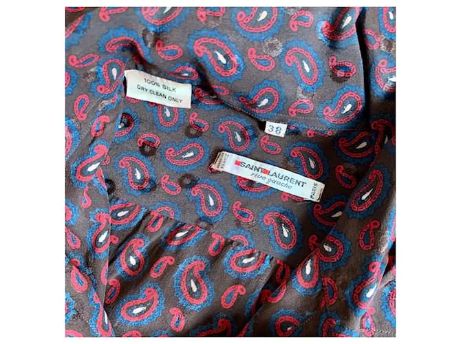 Camiseta de la orilla izquierda de Saint Laurent Multicolor 