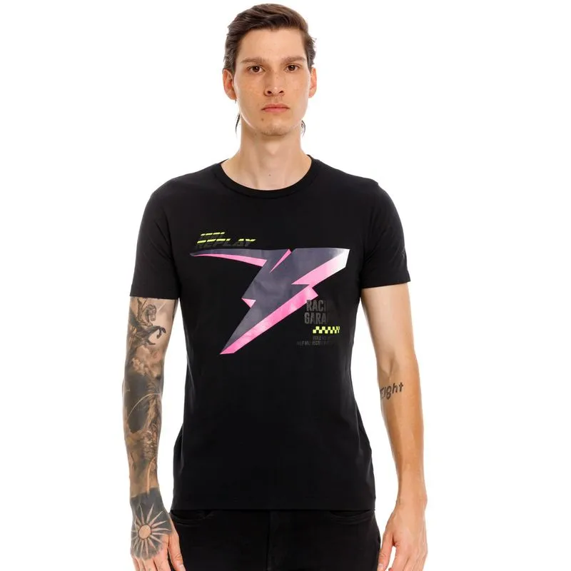 Camiseta Manga Corta Para Hombre Garment Dyed Single Replay