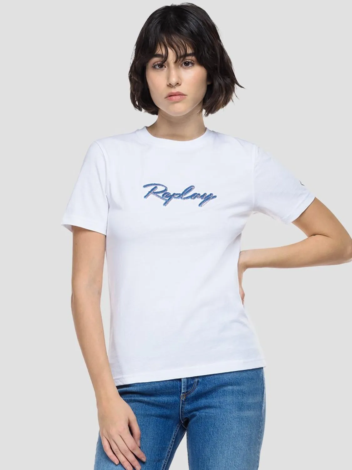 CAMISETA NOMBRE CON PURPURINA REPLAY