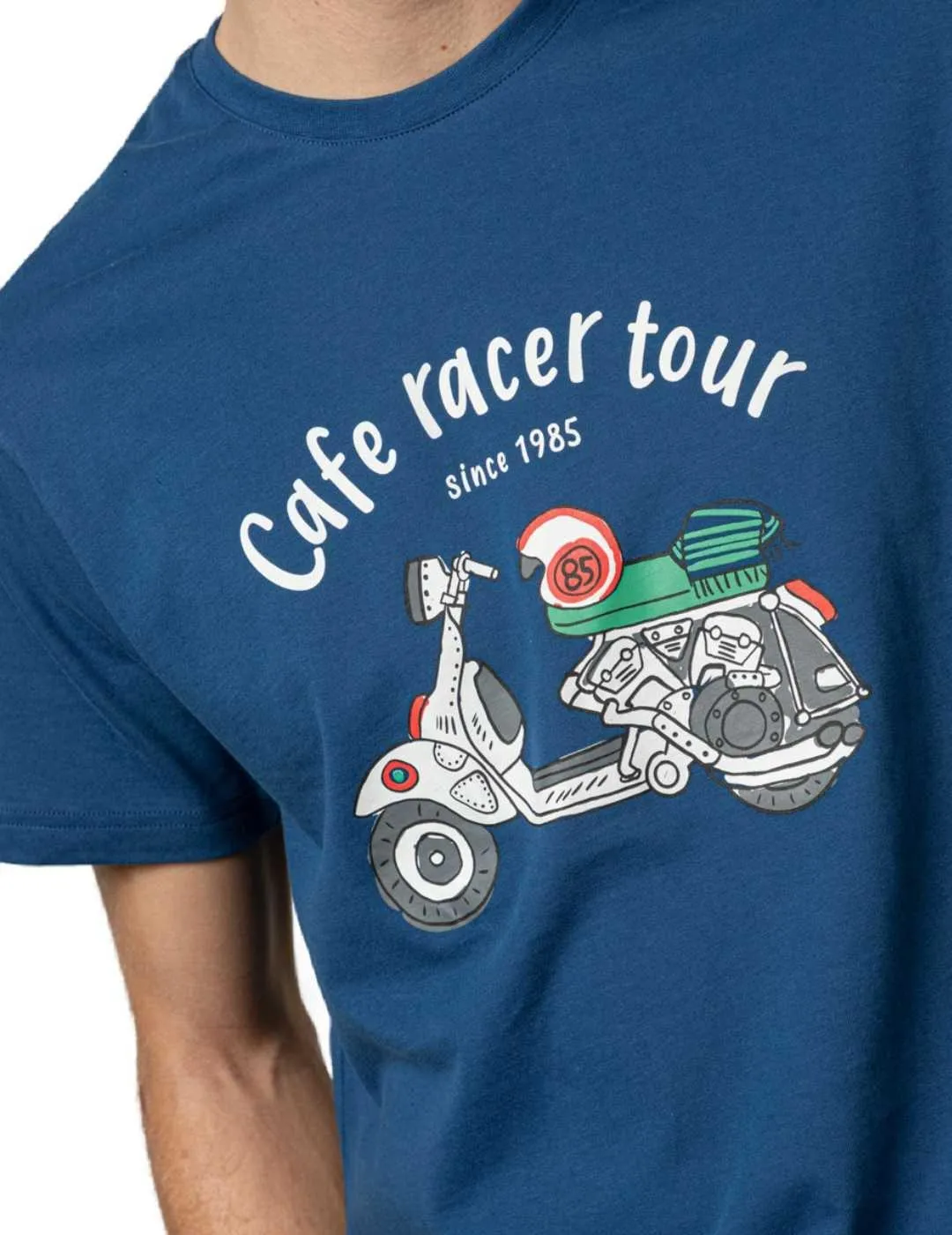 Camiseta Scotta Moto tour marino manga corta para hombre