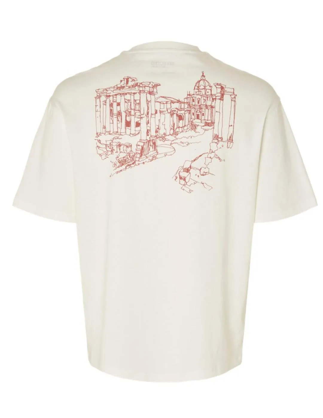 Camiseta Selected Loose blanca manga corta para hombre