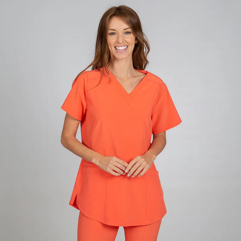 CAMISOLA SANITARIA COLOR CORAL DE MUJER MICROFIBRA 360 ROSALíA  GARY'S