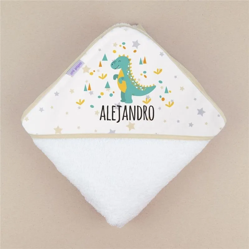 Capa de baño bebé Dino personalizada
