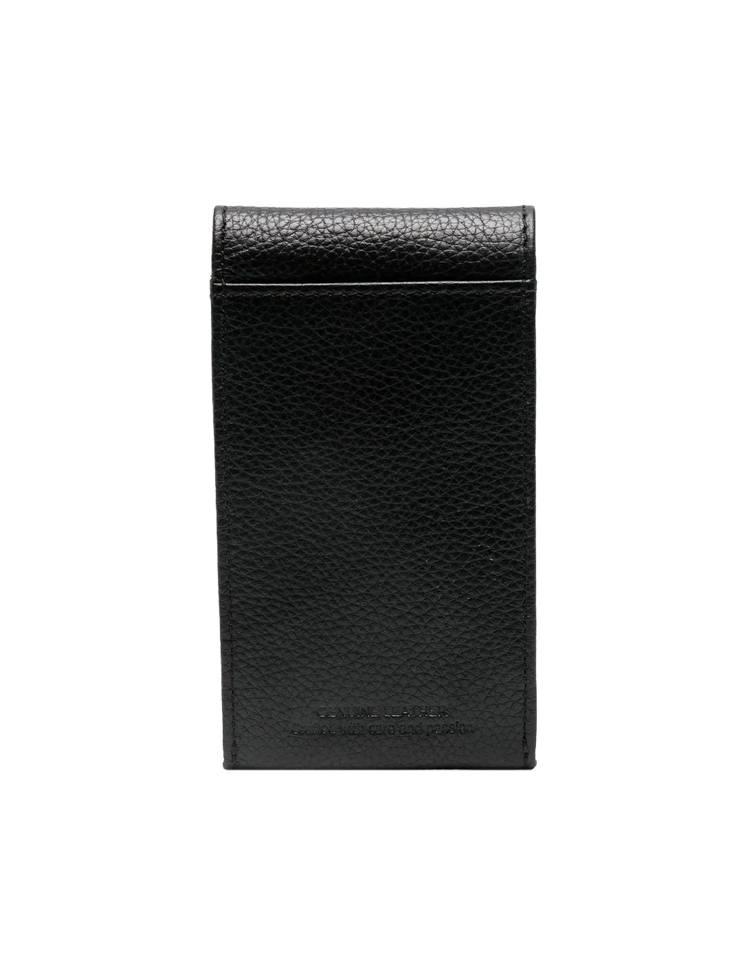Cartera de piel negra tipo llavero