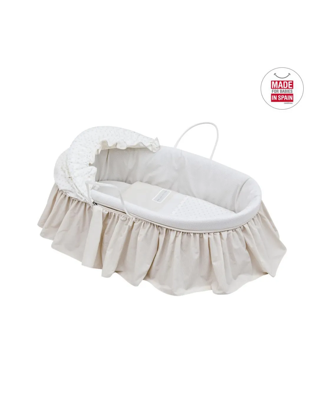 Cesto bebé de palma con capucha Star beige de Cambrass