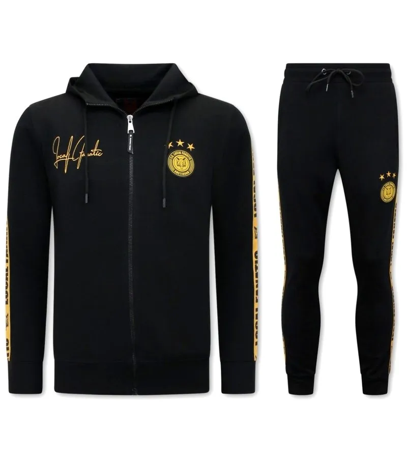 CHANDAL COMPLETO HOMBRE CON CAPUCHA  116513ZZG  NEGRO