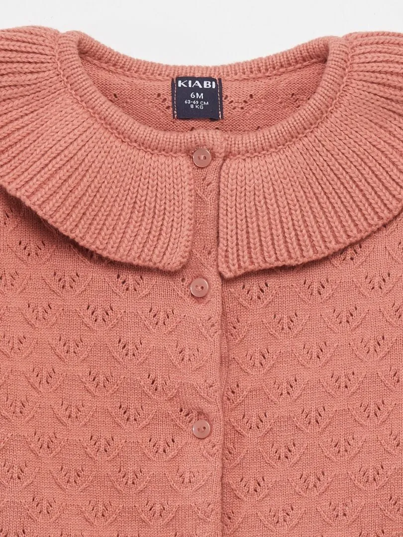 CHAQUETA DE PUNTO DE FANTASíA  ROSA