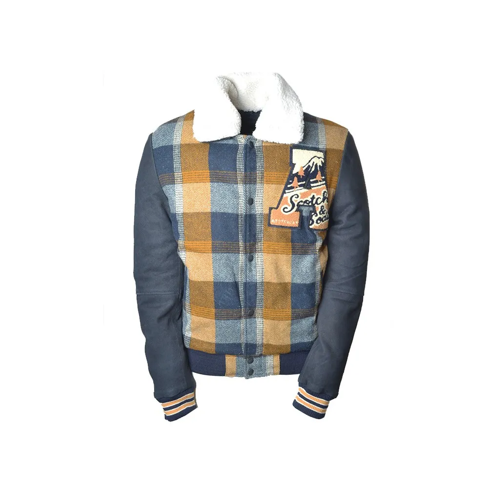 Chaqueta SCOTCH & SODA 145222 Color Check Mostaza