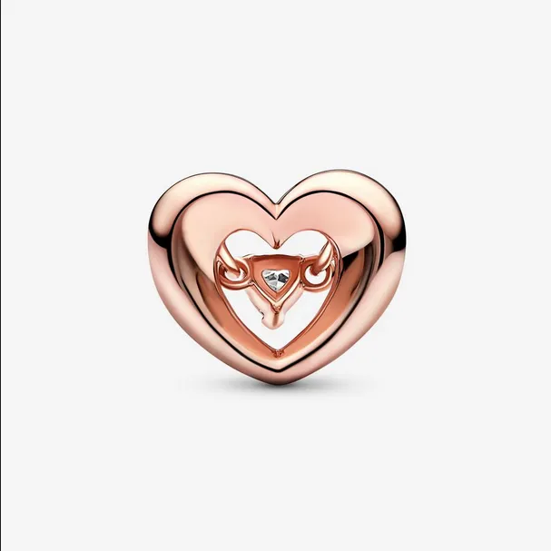 Charm Corazón Radiante y Gema Flotante