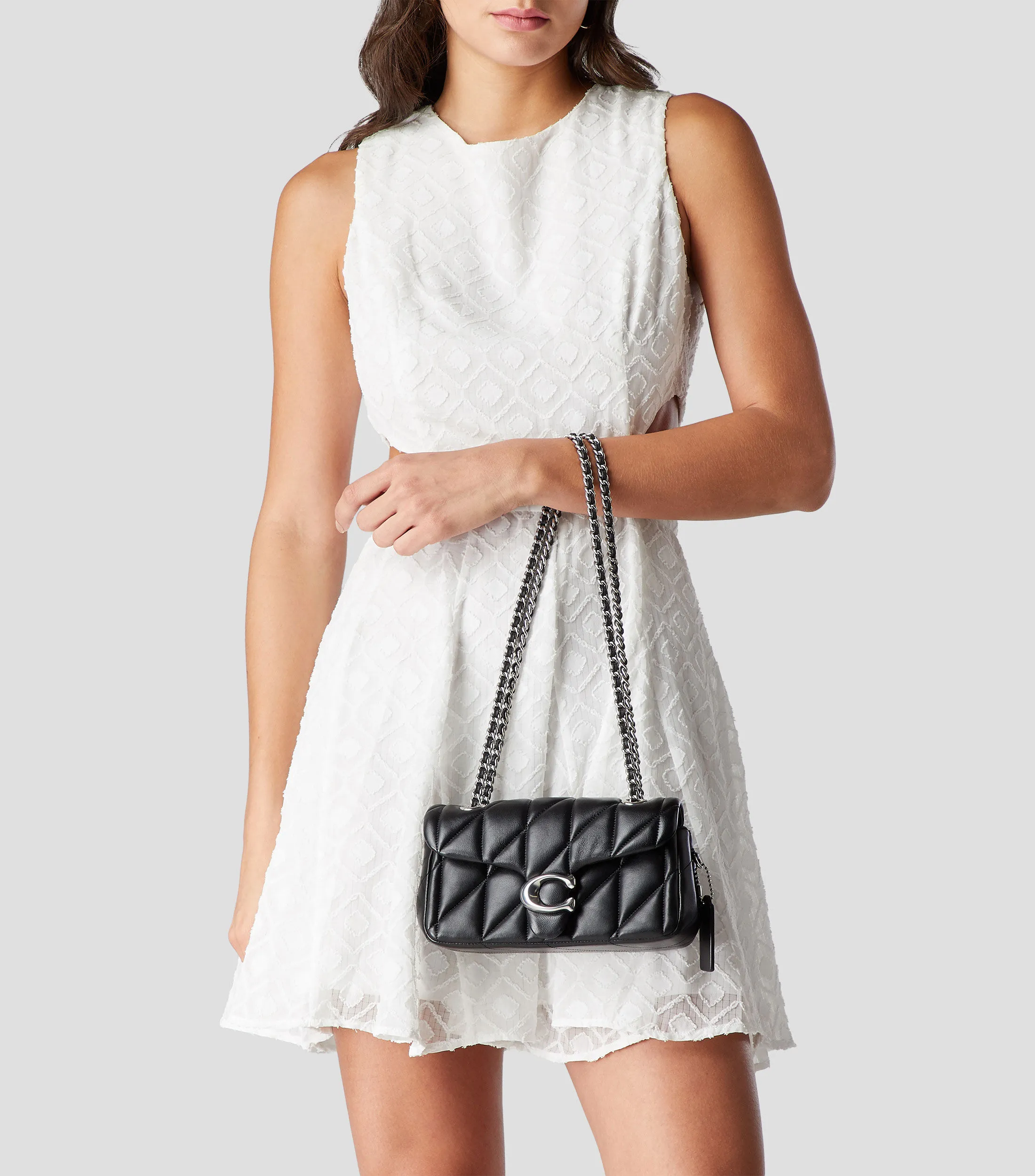 Coach Bolso shoulder negro en piel Tabby 20 Mujer