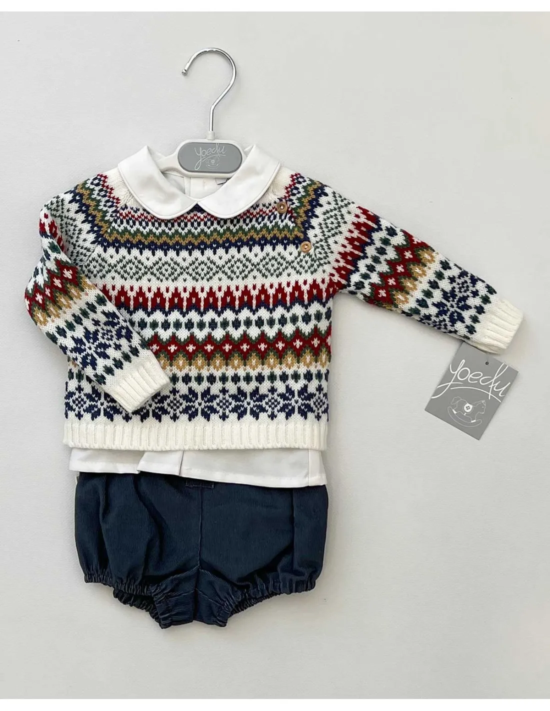 Conjunto Bebé Niño 3 Piezas Yoedu Moda Infantil Azul
