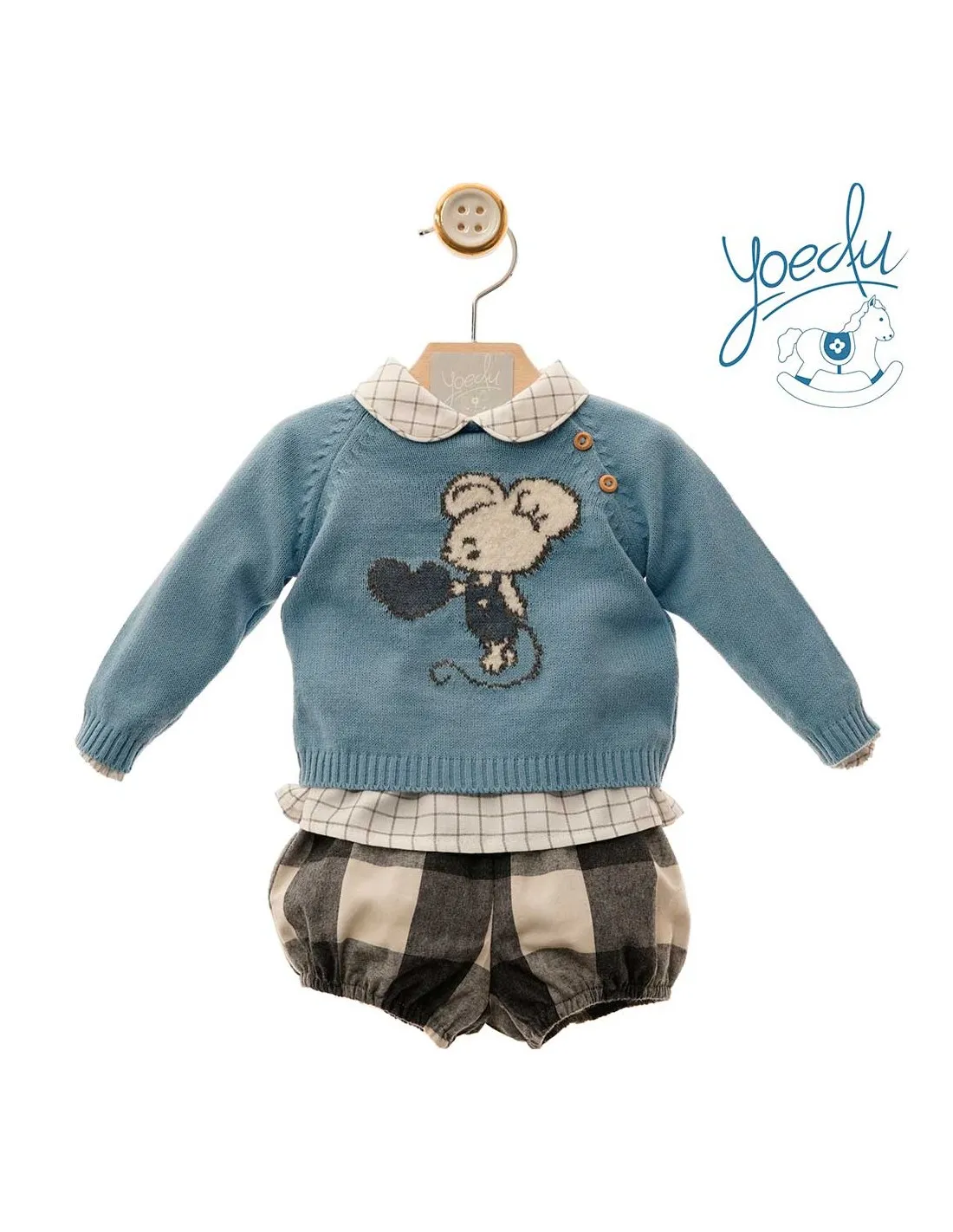 Conjunto Bebé Niño 3 Piezas Yoedu Moda Infantil Ratoncillo