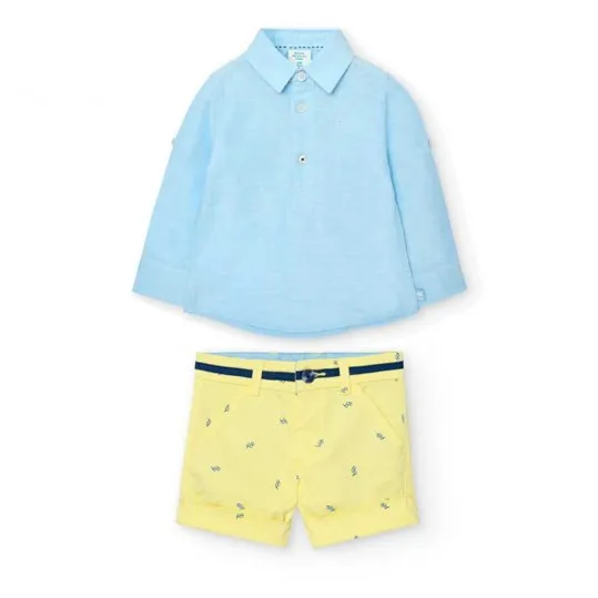 Conjunto niño Boboli azul y amarillo