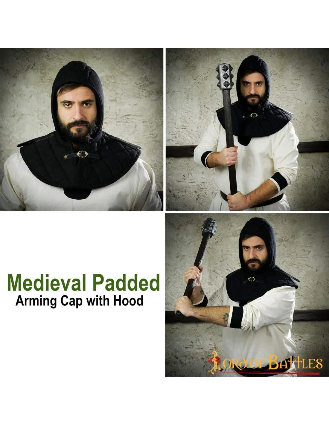 Crespina con gorjal medieval acolchada