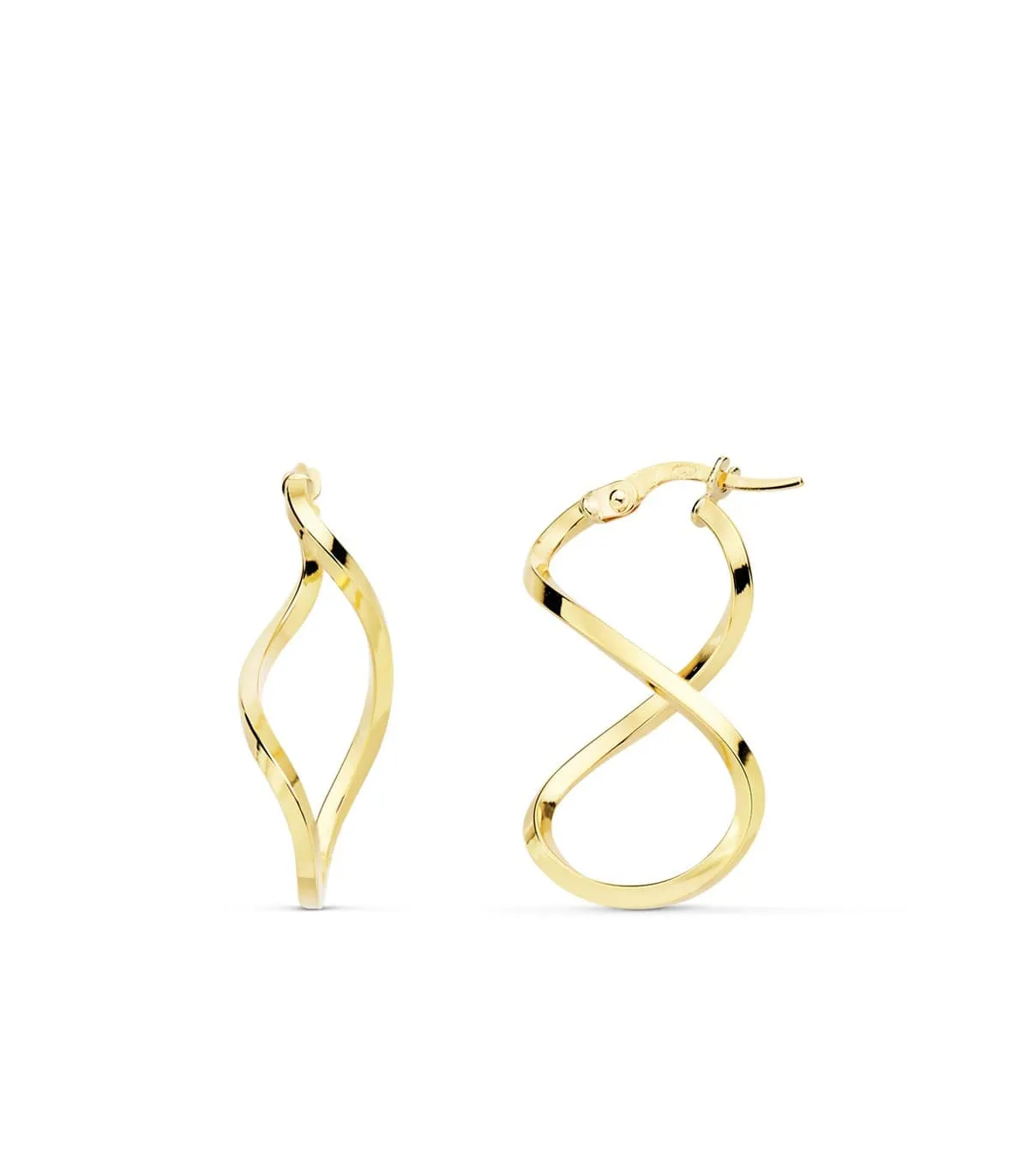 Créoles Eight Or Jaune 18 K 30 MM