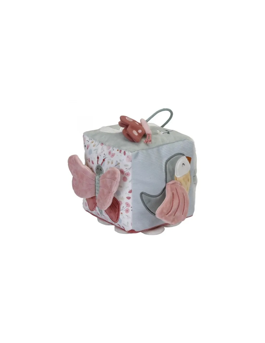 CUBO BLANDITO DE ACTIVIDADES FLORES LD8709 LITTLE DUTCH