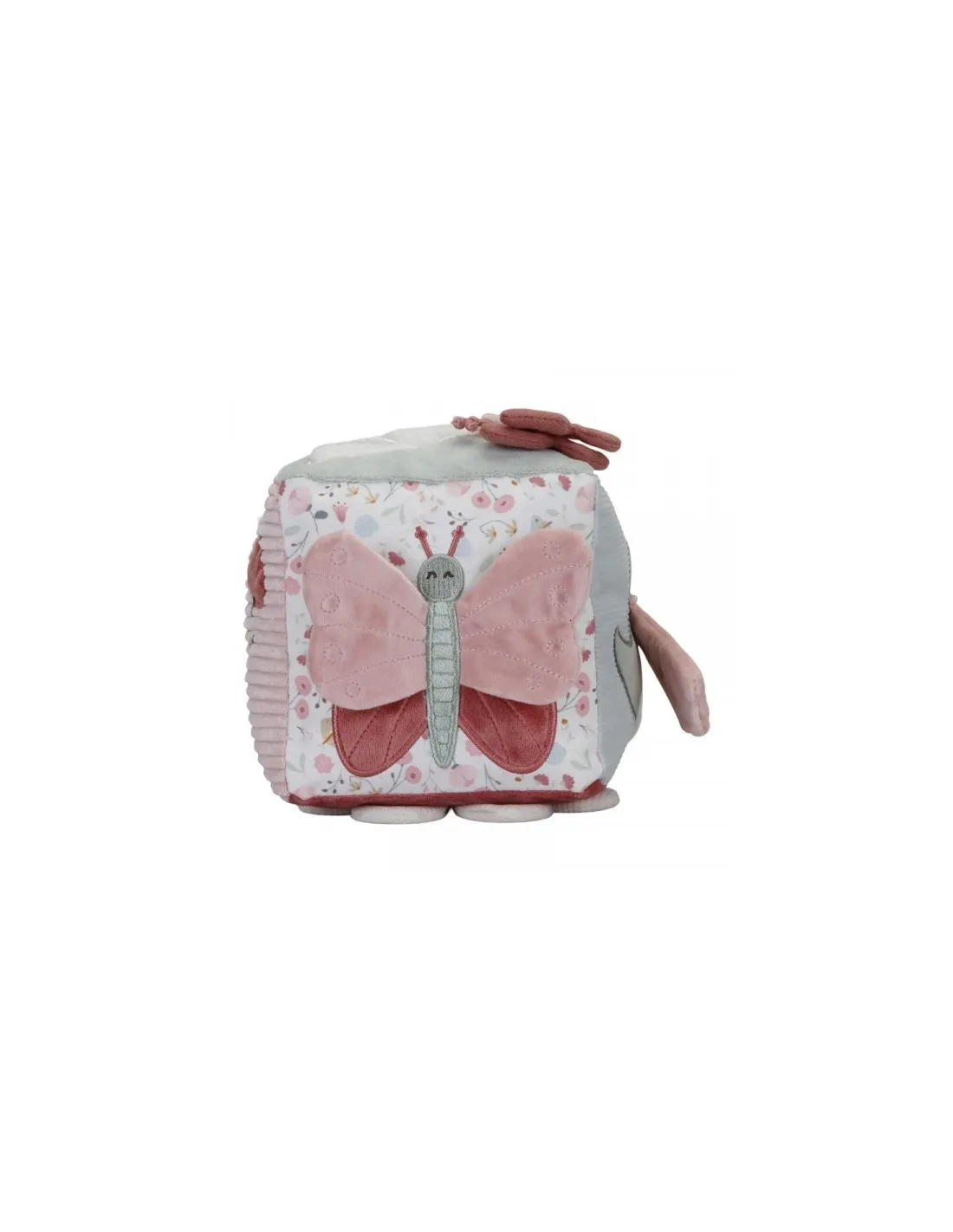 CUBO BLANDITO DE ACTIVIDADES FLORES LD8709 LITTLE DUTCH