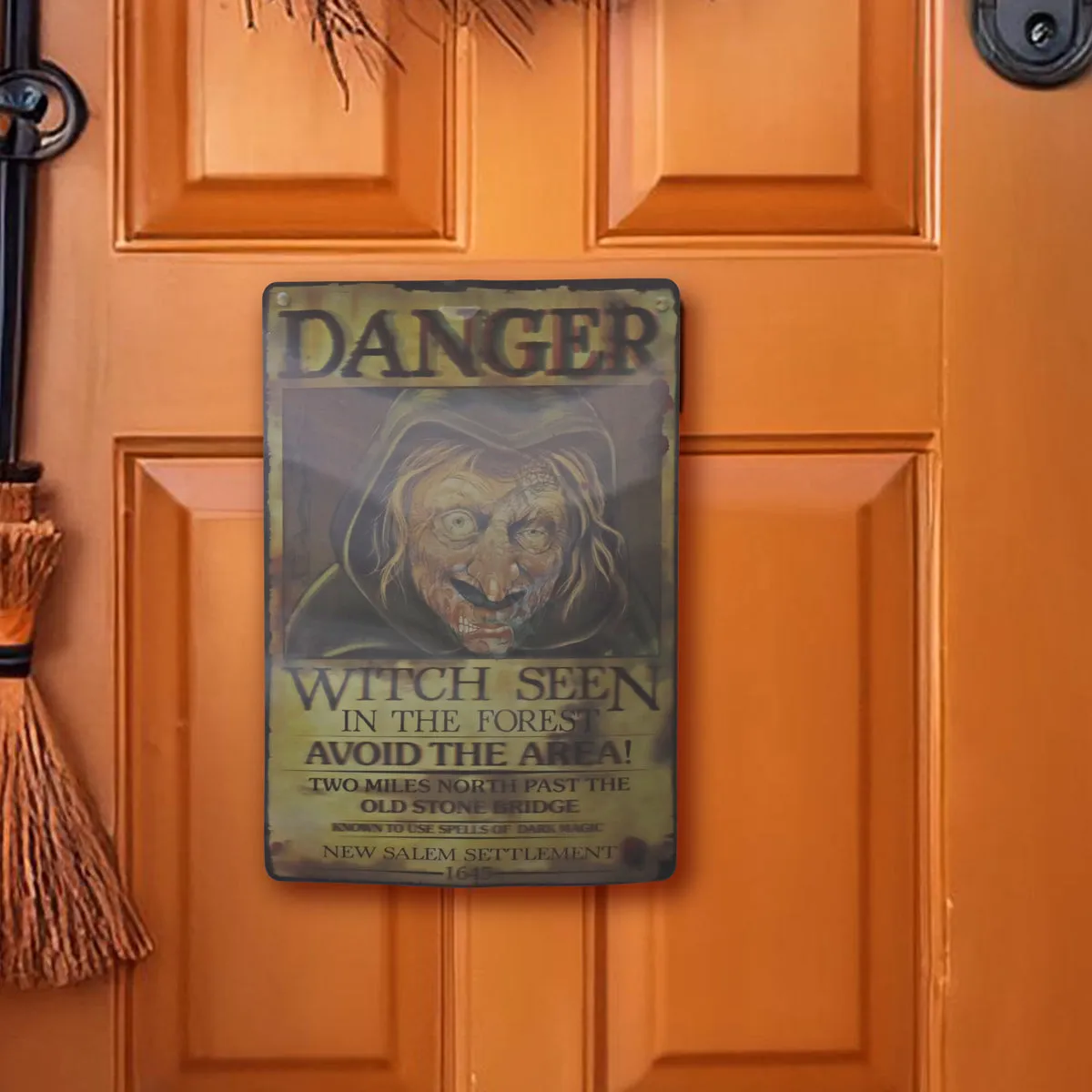 Decoración Colgante Danger Witch Seen para Halloween