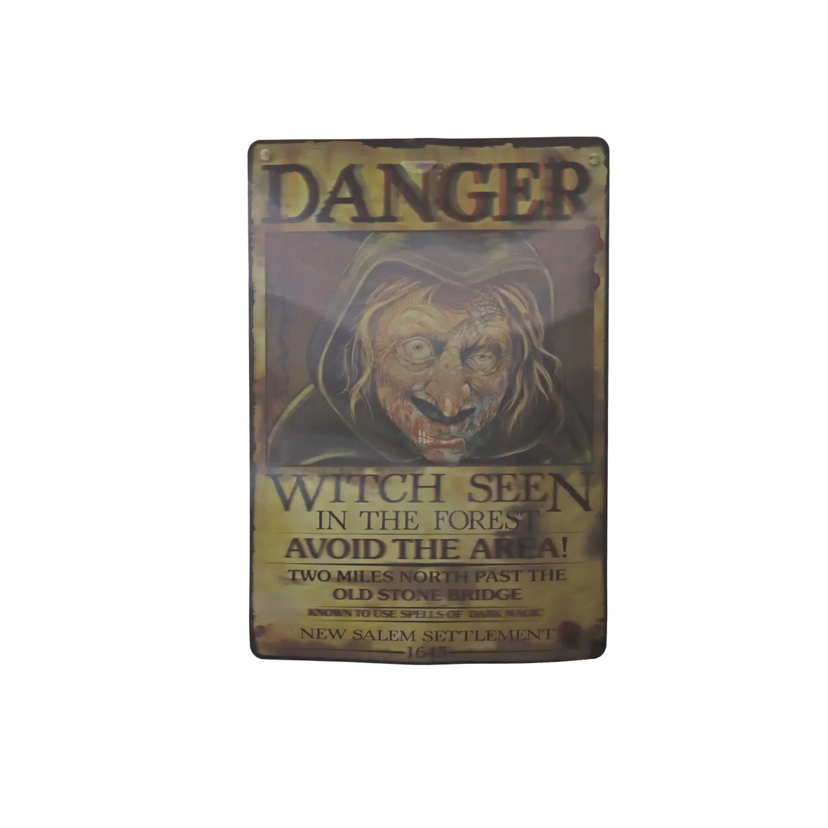 Decoración Colgante Danger Witch Seen para Halloween