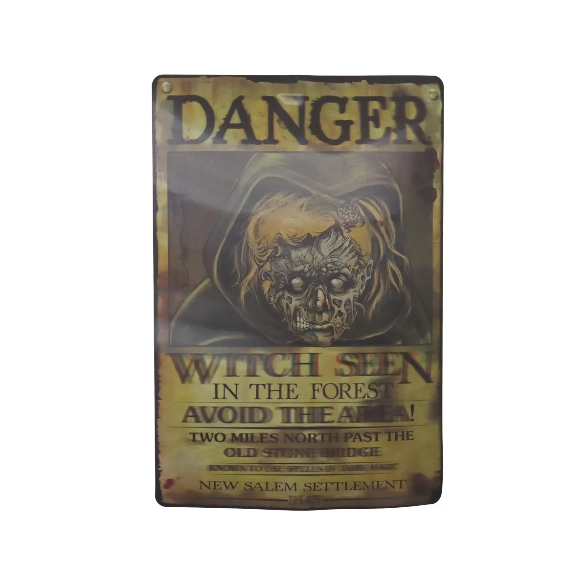 Decoración Colgante Danger Witch Seen para Halloween