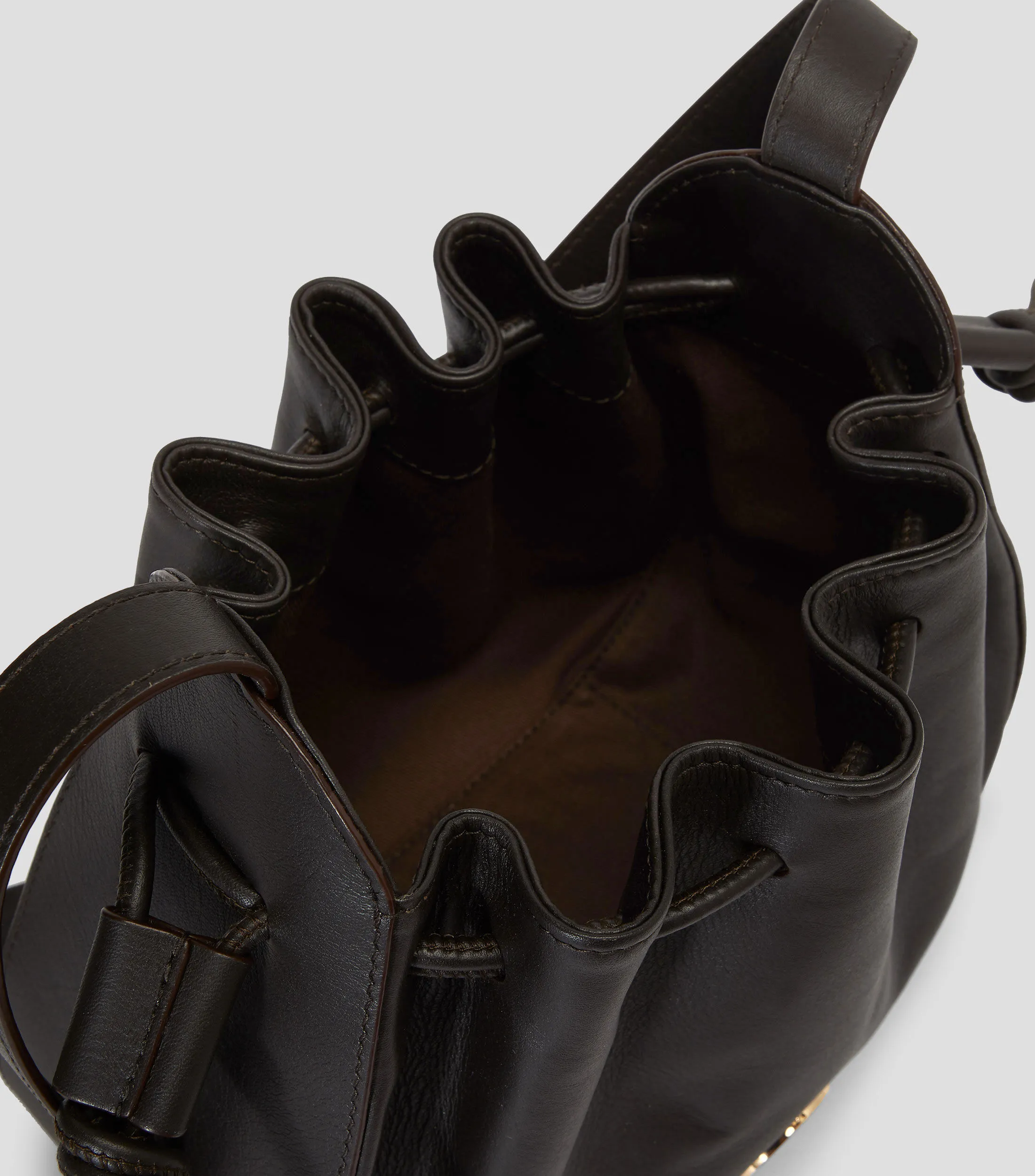 DHierro Bolso crossbody en piel café obscuro Sócrates Mujer
