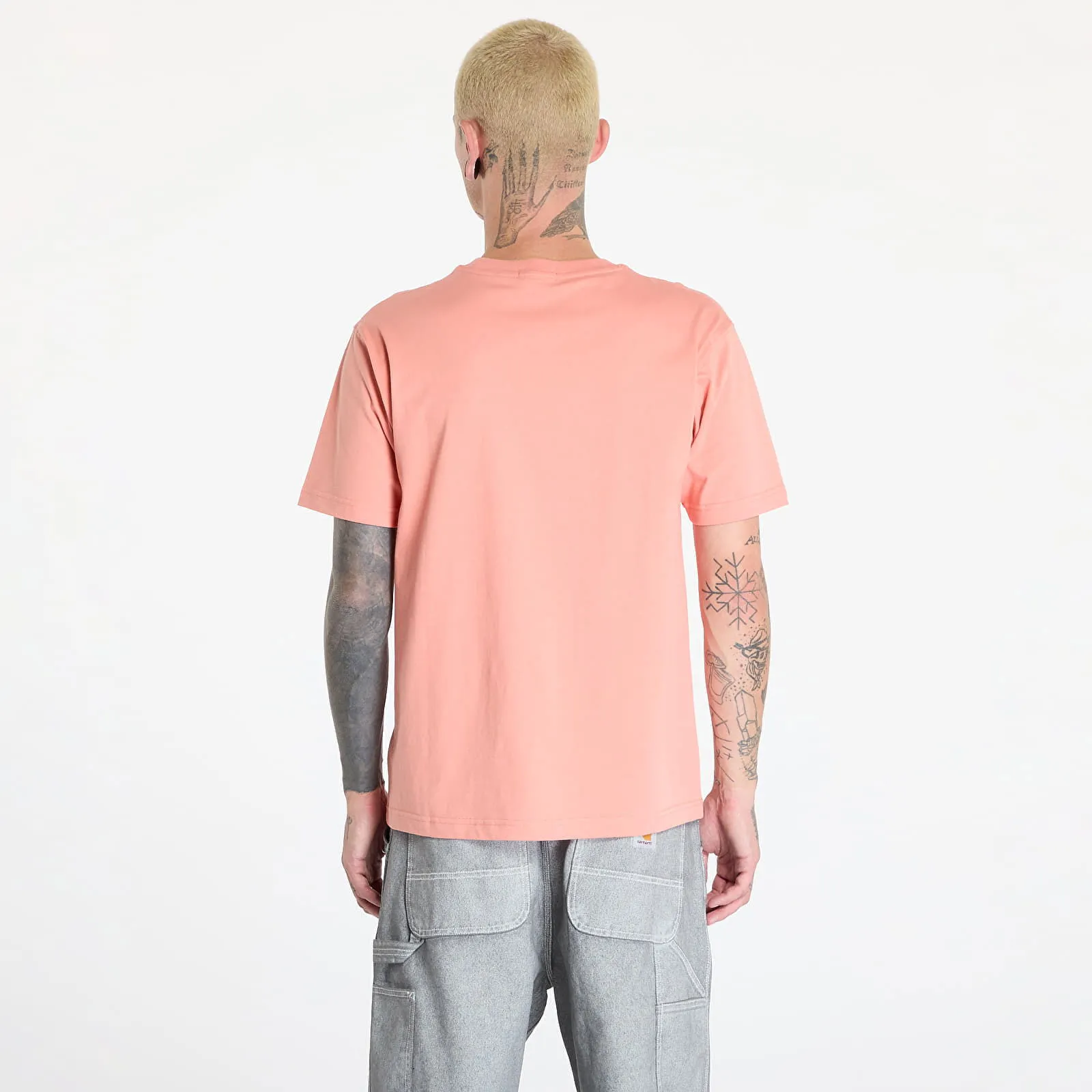 DIME CLASSIC SMALL LOGO TSHIRT UNISEX PINK CLAY XS