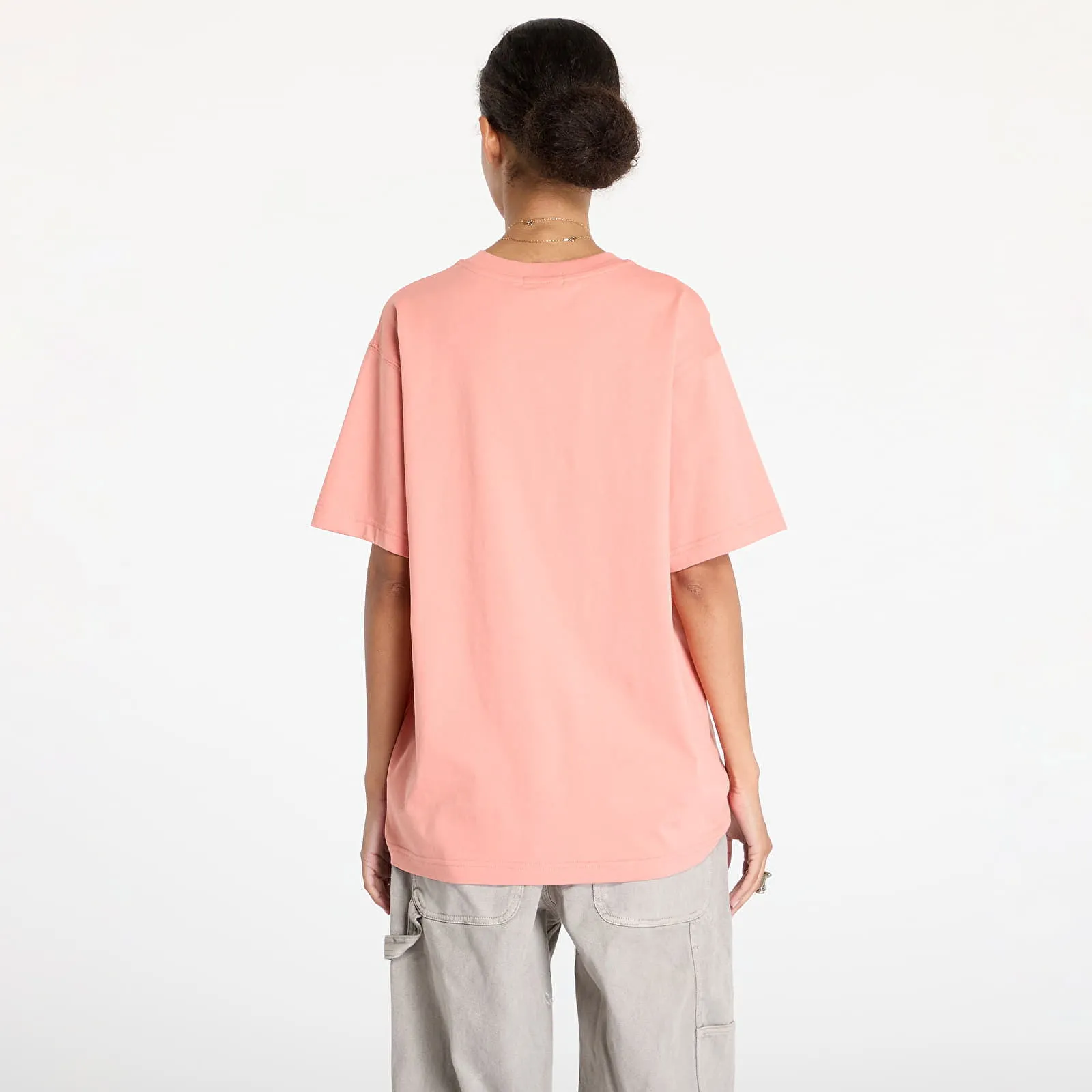 DIME CLASSIC SMALL LOGO TSHIRT UNISEX PINK CLAY XS