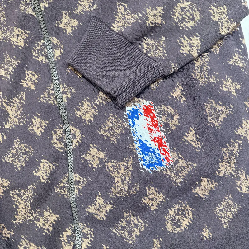 Diseñador de moda de lujo chaquetas para hombres letras bordadas en todo el cuerpo de la capa de invierno