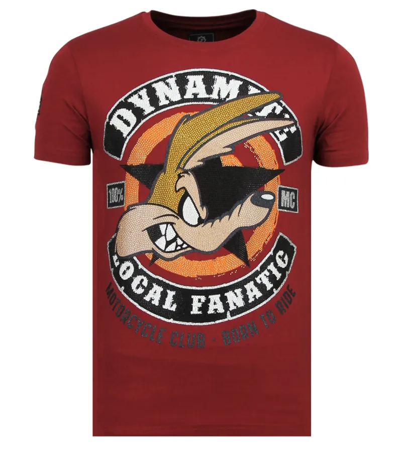 DYNAMITE COYOTE RHINESTONE  CAMISETAS HOMBRE  6320B  BURDEOS