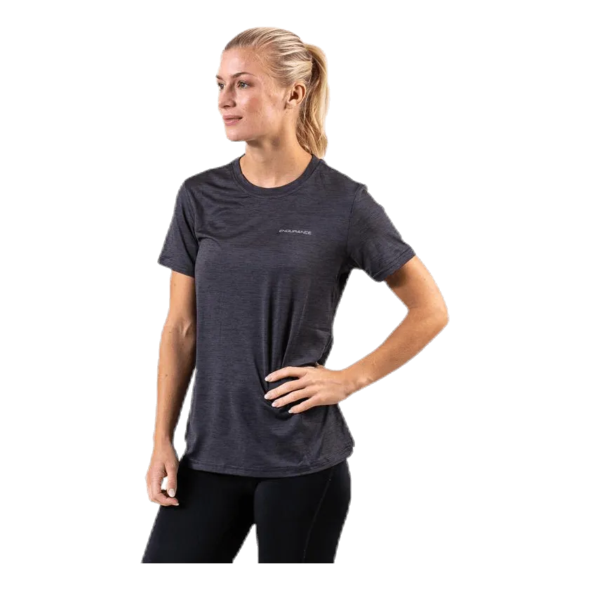 Endurance Maje Melange S/S Tee Black