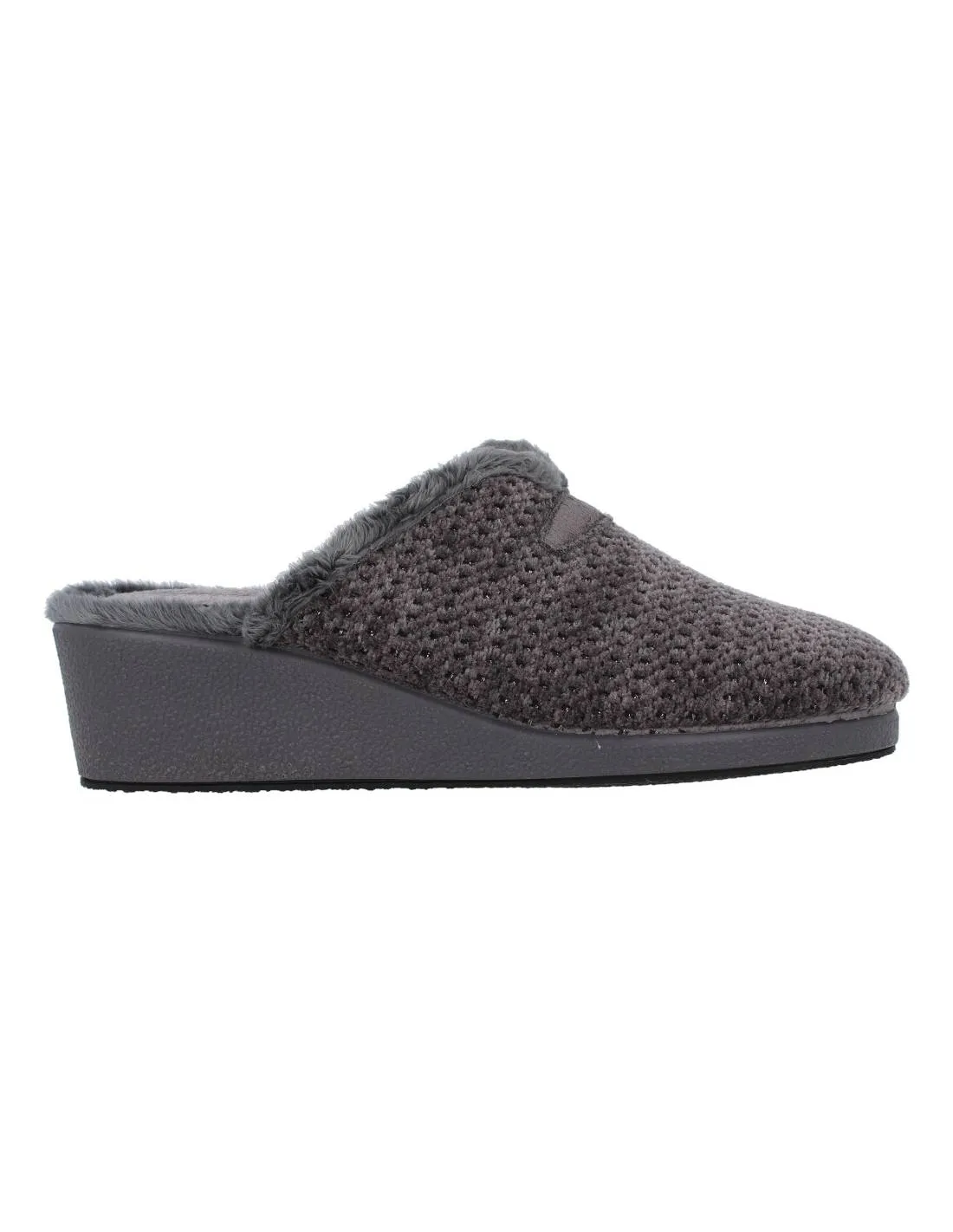 GARZóN  ZAPATILLAS CASA CUñA LANA FANTASíA GRIS OSCURO